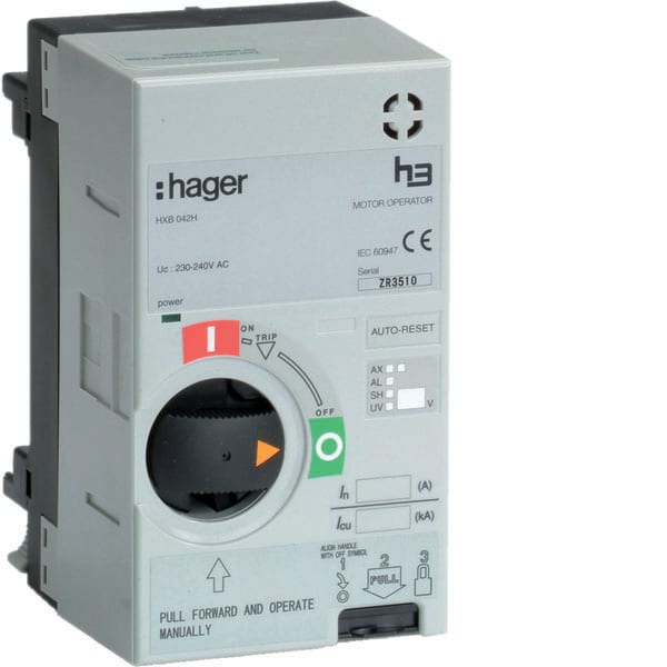 HAGER HAGHXB042H COMANDO A MOTORE X250 110-240VAC