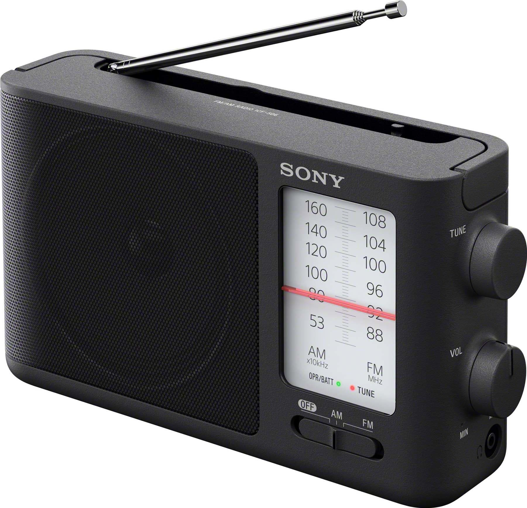 Sony - SONICF506.CED Radio portable analog MW/UKW schwarz