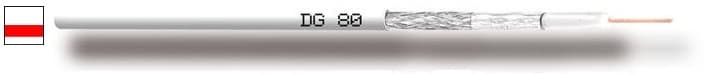 ITALIANA CONDUTTORI ICODG80ROSSO1-150 CAVO COAX DG80ROSSO1 BIANCO BANDE ROSSE