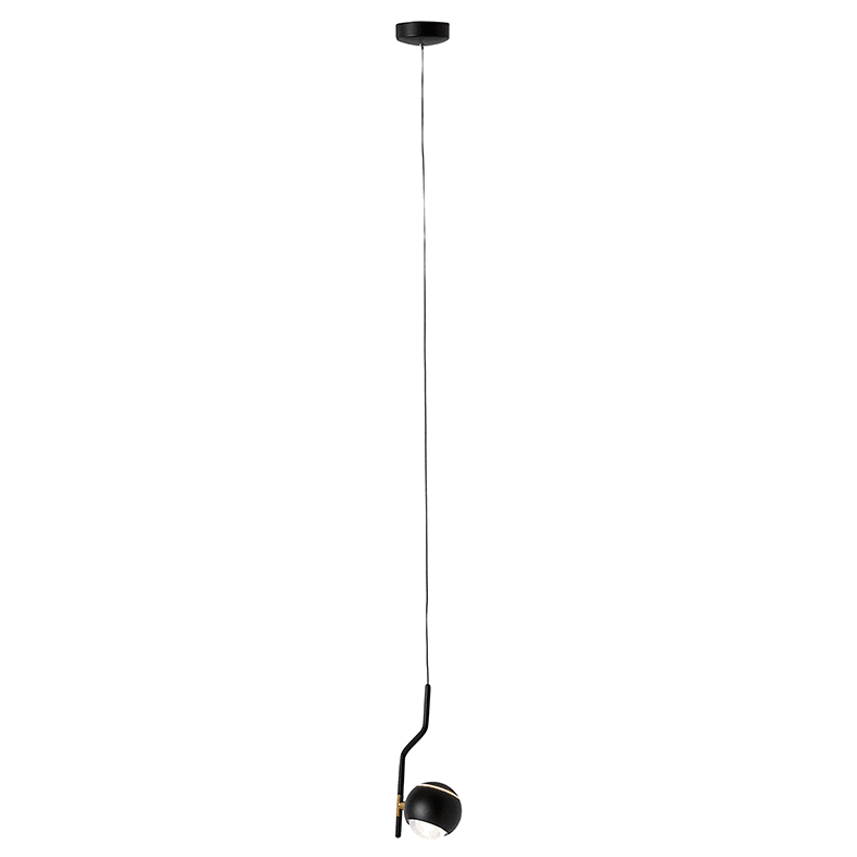 ROSSINI RSSIGL101NOL SOSPENSIONE NERA/ORO LUCIDO LED 7W IP20