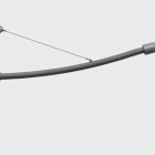 IGUZZINI ILLUMINAZI - IGZ3.6155.015.0 BRACCIO CURVO FE. ZINC.C/FLANG.L1500 PAL