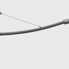 IGUZZINI ILLUMINAZI IGZ3.6158.015.0 BRACCIO CURVO FE. ZINC.C/FLANG.L1500 PAL