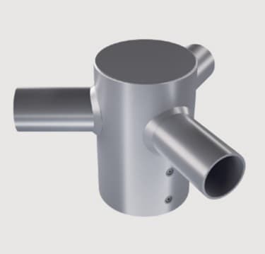 IGUZZINI ILLUMINAZI IGZ3.6166.015.0 TESTAPALO TRIPLO FE.ZINC.PER PALO D=102