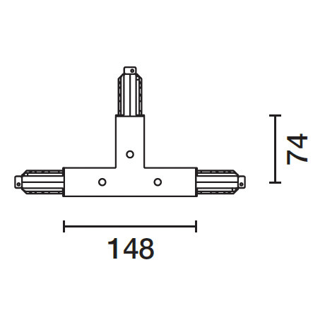 IGUZZINI ILLUMINAZI - IGZ3.MXX7.004.0 GIUNTO T C/CONDUT.TERRA SINIST+INTER.X B