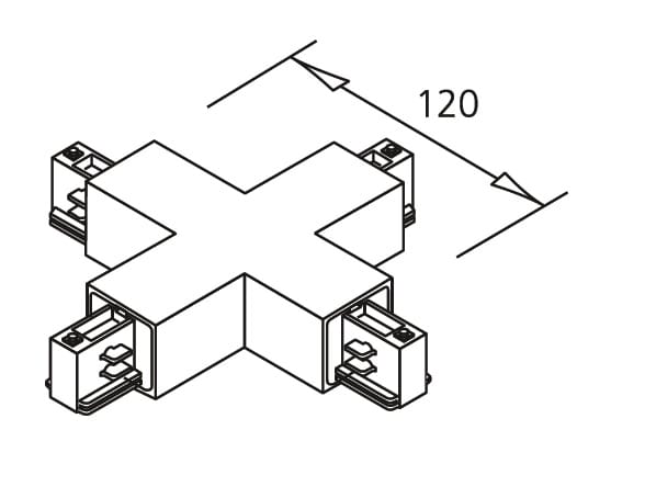 ILMAS SPA - ILA9600A251 GIUNTO A X BIANCO 7657-10-W31 GIUNTO A X