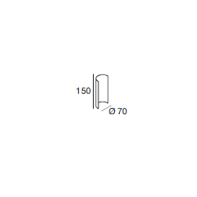 LINEA LIGHT (ILED) - ILD58675 PILOS SCHERMO LUCE 180 HID GRIGIO