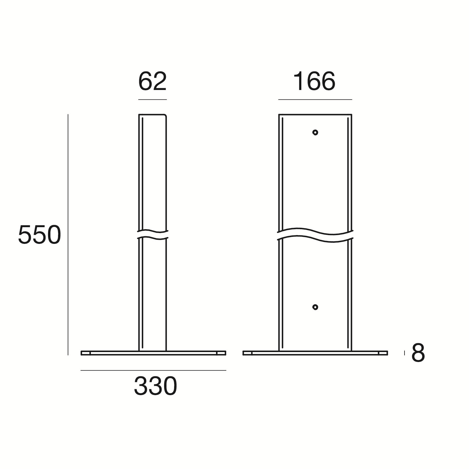 LINEA LIGHT (ILED) ILD65077 PEAK KIT FISS.C/BASAMENT.GR.7021 GO
