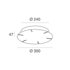 LINEA LIGHT (ILED) - ILD65154 TOUR BOX CENT.150 ON/OFF NIKEL