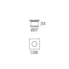 LINEA LIGHT (ILED) - ILD92088W00 BERET-Q 4 QUADRO 1LED 1W BIANCO