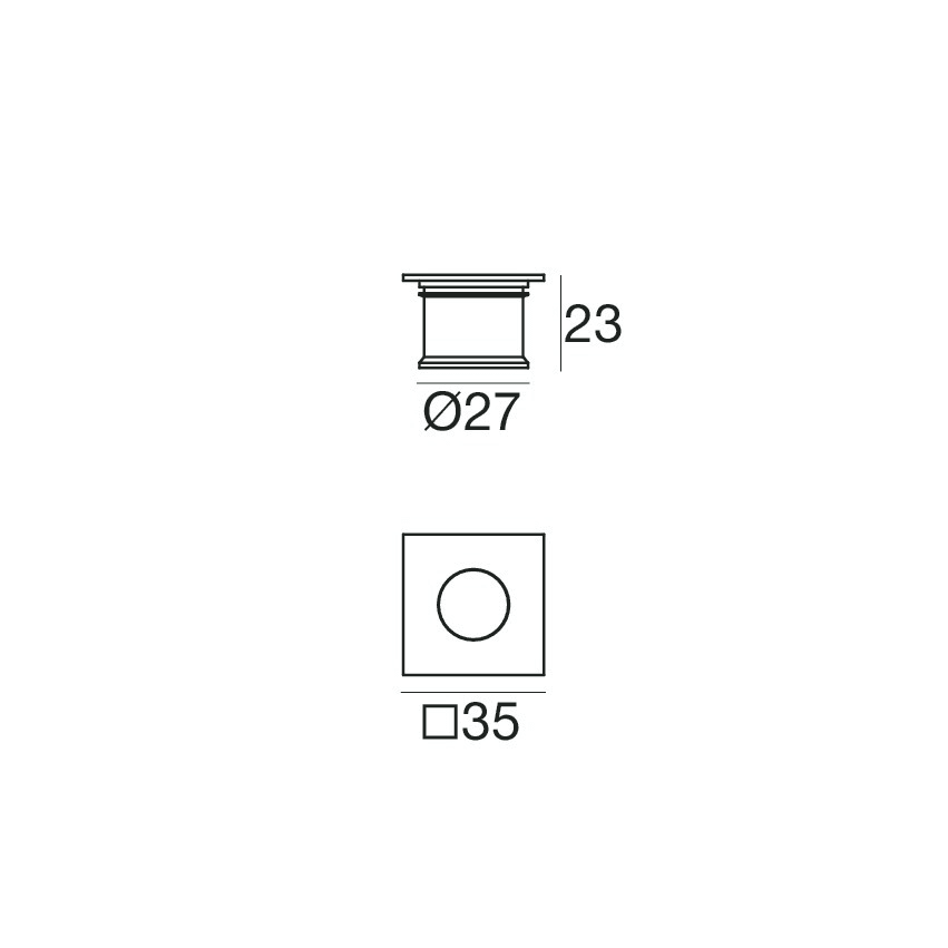 LINEA LIGHT (ILED) ILD92088W00 BERET-Q 4 QUADRO 1LED 1W BIANCO