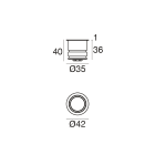 LINEA LIGHT (ILED) - ILD95475W00 ORMA-FO 7 1L D.42 SING. ANELLO VN