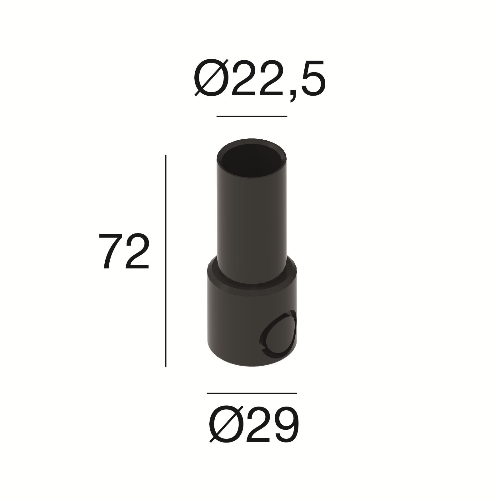 LINEA LIGHT (ILED) - ILD99676 CONTROCASSA SUELO BASSO D.29 H.72,2