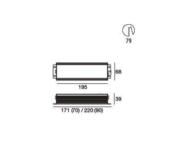 LINEA LIGHT (ILED) ILD99728 ALIM.DIMM 1-10V 90W 2.28A