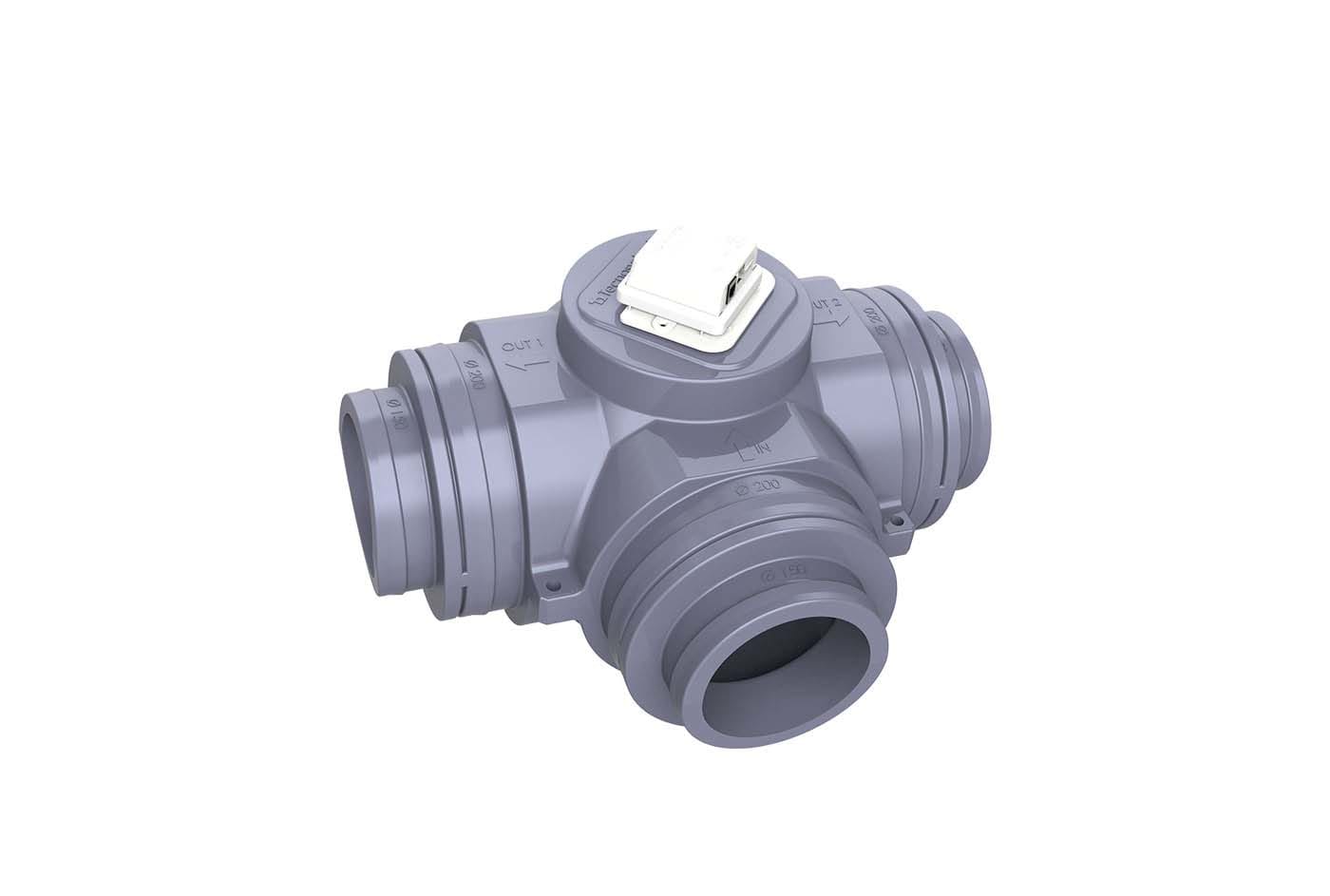 TECNOSYSTEMI SPA SOC TNSGAD600001 DEVIATORE DI FLUSSO A T CON SERRANDA M