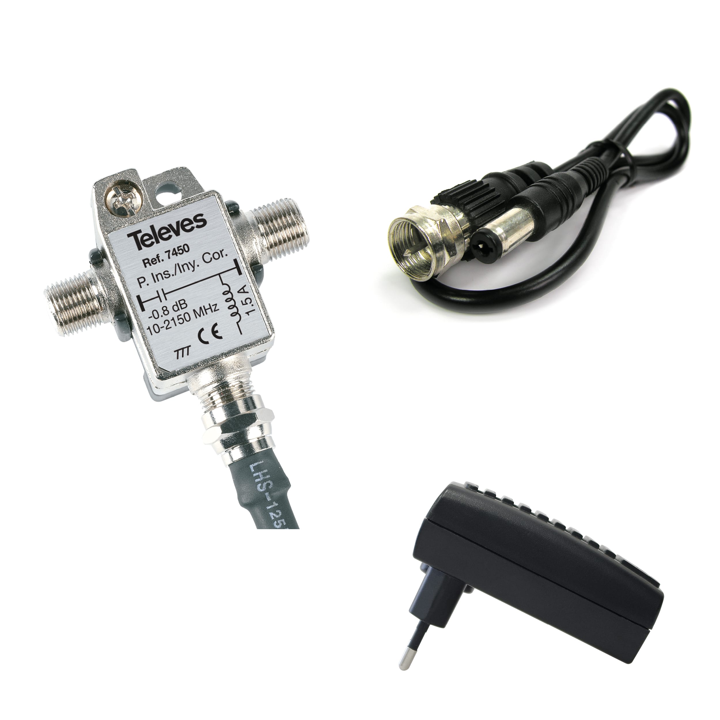 TELEVES ITALIA SRL TVV732151 KIT: INIETTORE DC+ALIM.12V+ CAVO DC F-JA