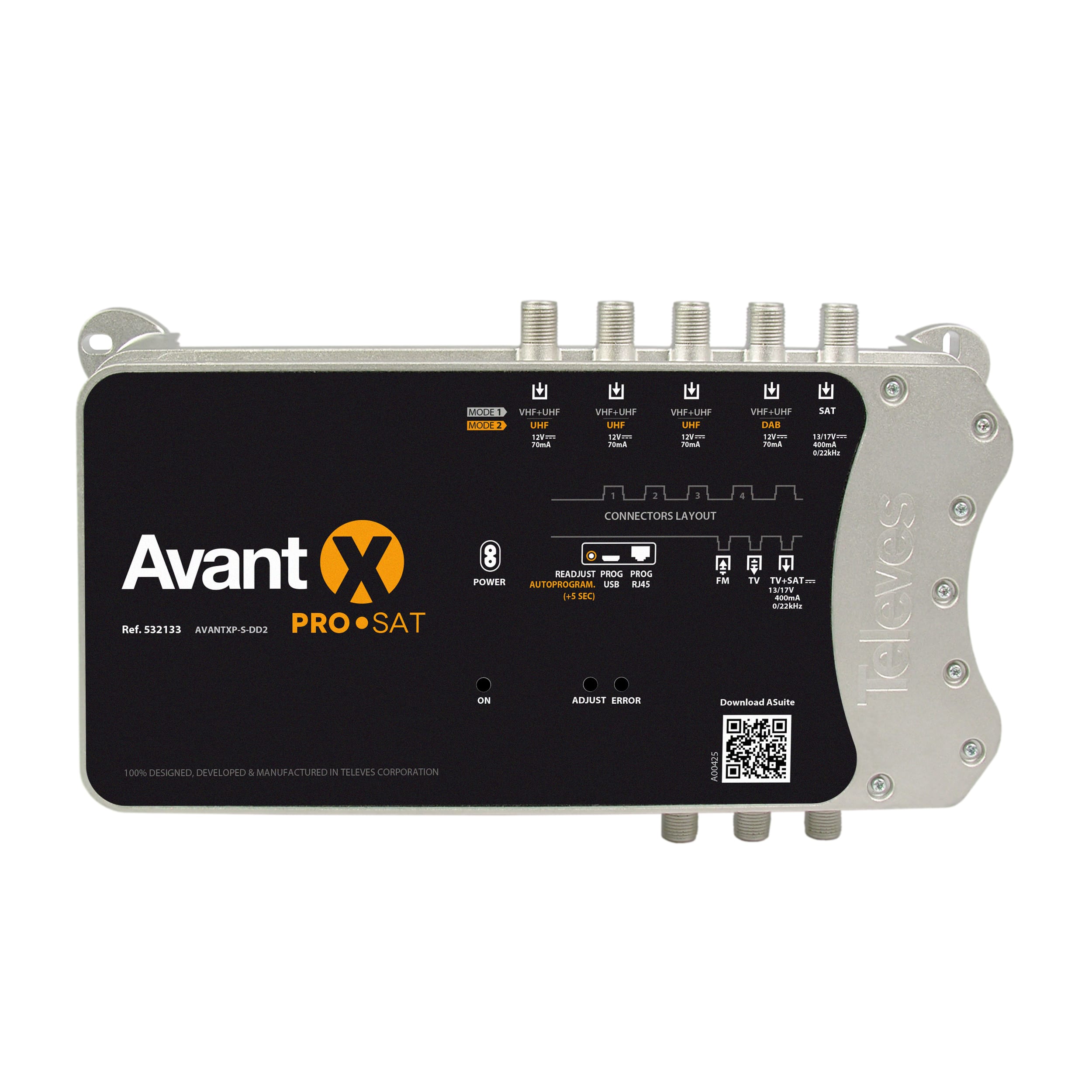 TELEVES ITALIA SRL TVV532133 AVANTX P-SAT FM-4X(U/V)-IF FM-DAB-3XU-I