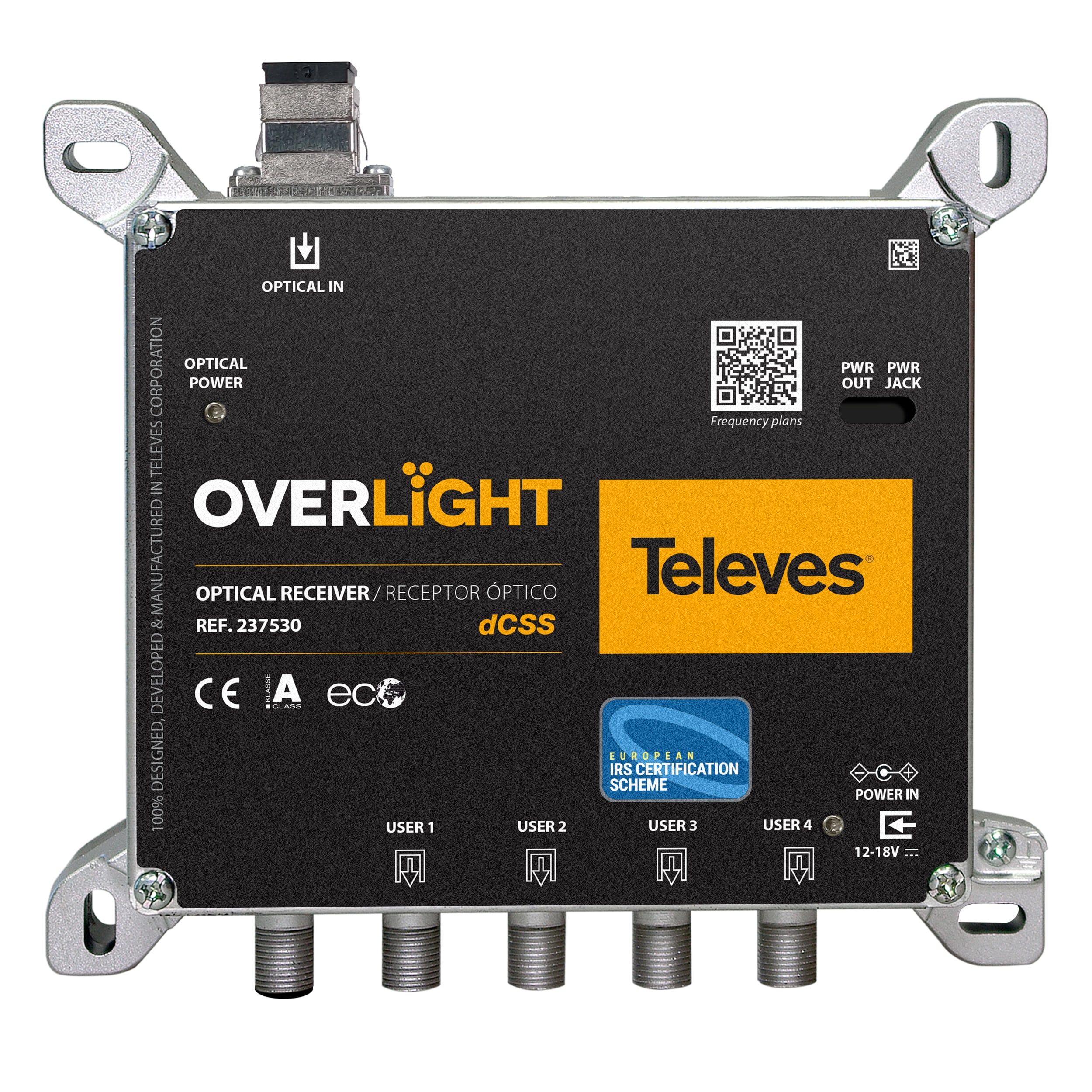 TELEVES ITALIA SRL TVV237530 OVERLIGHT RX FO DCSS 4USCITE SKY