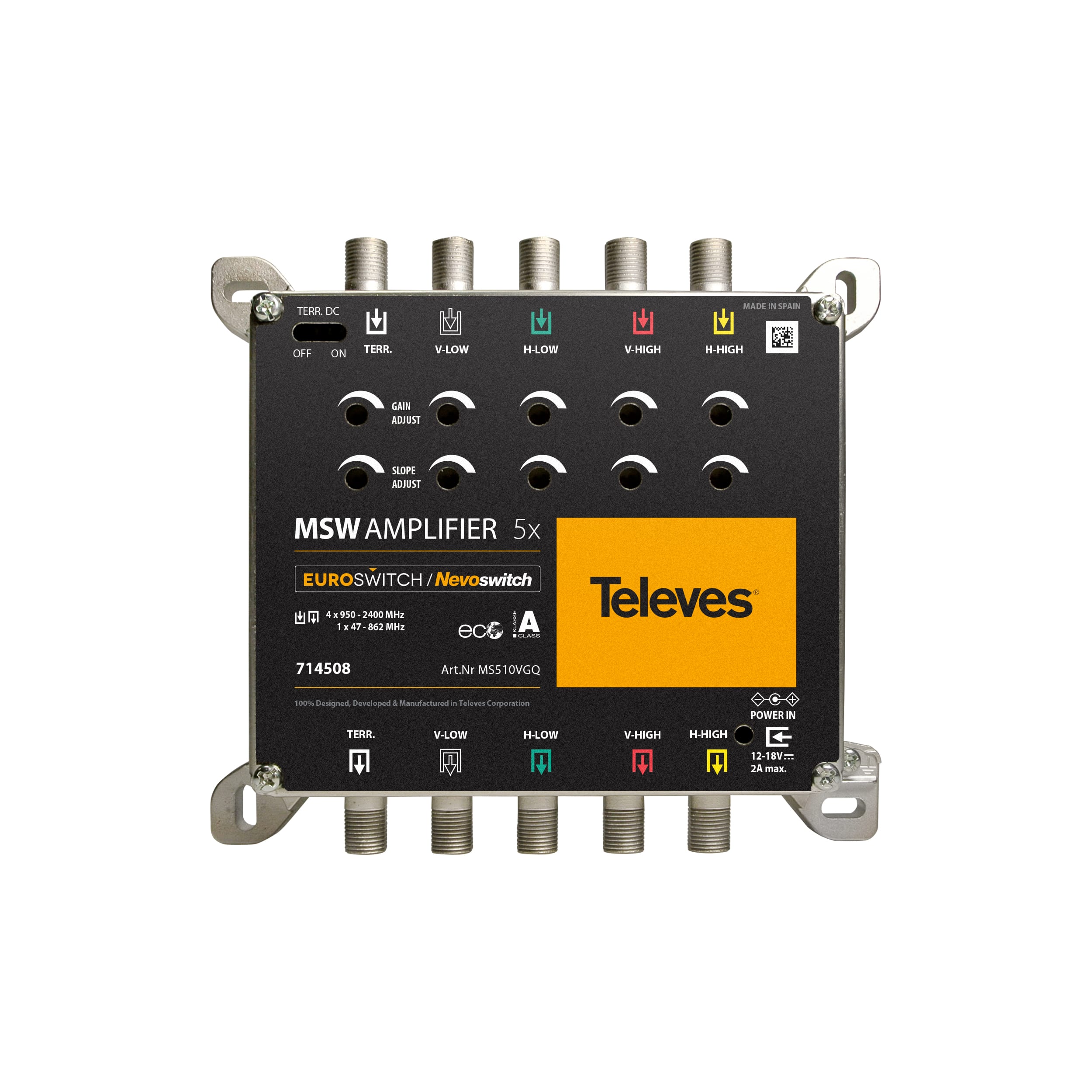 TELEVES ITALIA SRL TVV714508 EURO/NEVO AMPLIF.5X5 F G10/11DB VU118
