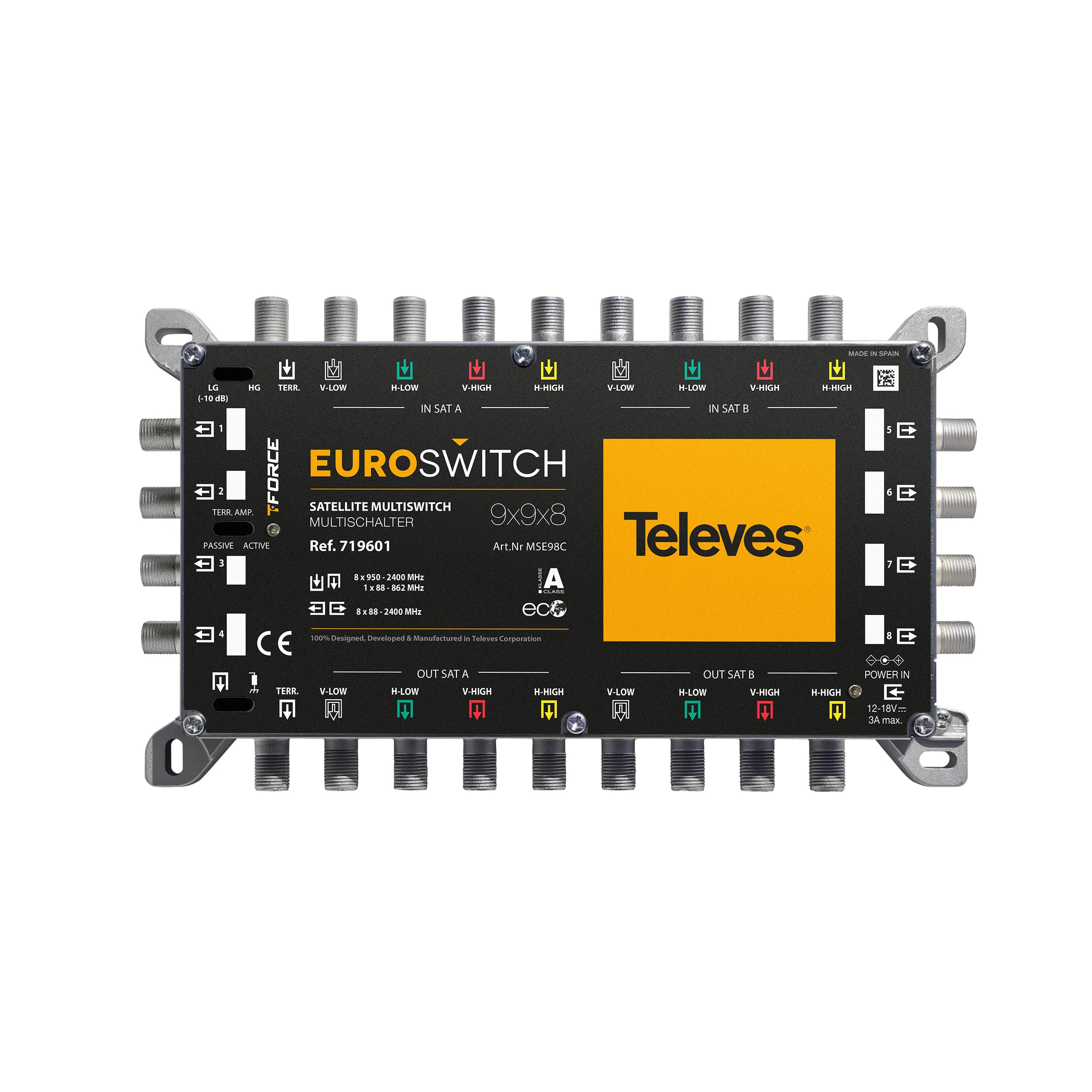 TELEVES ITALIA SRL TVV719601 EUROSWITCH 9X9X8 F TERMINALE/CASCATA