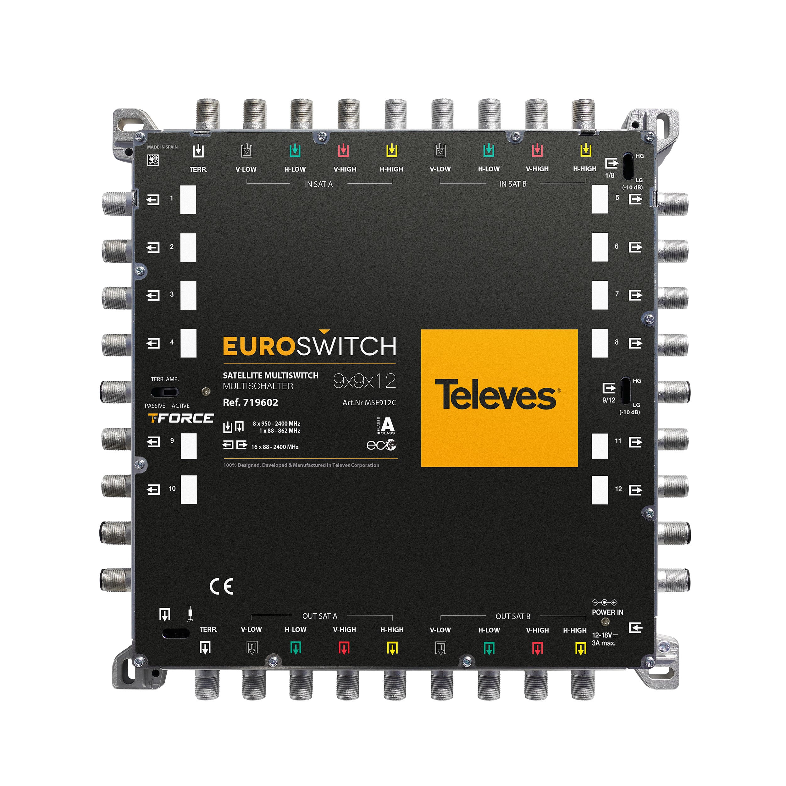 TELEVES ITALIA SRL TVV719602 EUROSWITCH 9X9X12 F TERMINALE/CASCATA