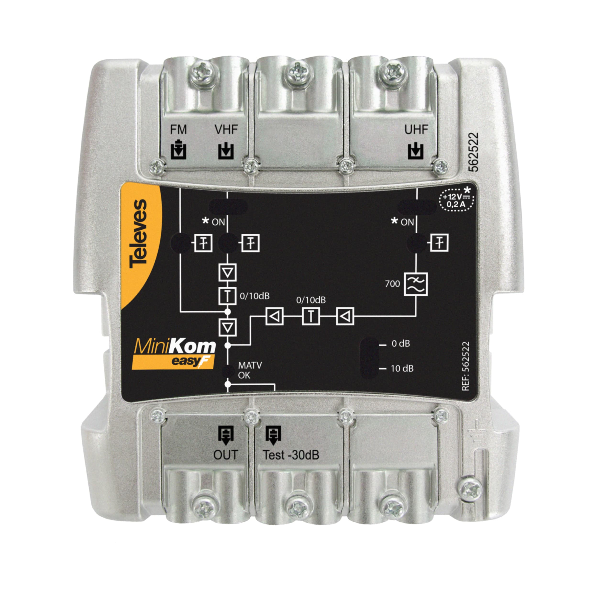 TELEVES ITALIA SRL TVV562522 AMP.MINIKOM MATV 3I/1U EASYF FM-V-U