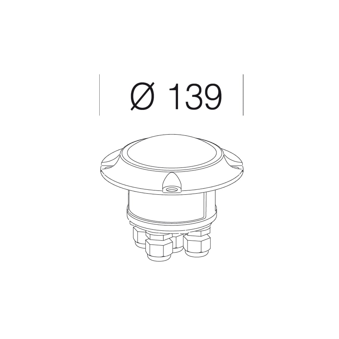 DISANO DIS99128200 COPERCHIO RACC.LUCERNA 516 RAL7021