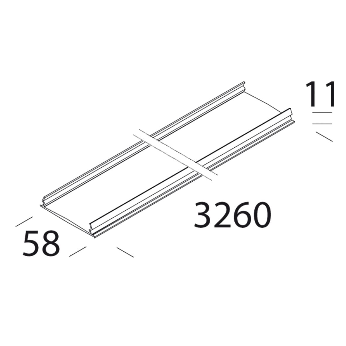 DISANO - DIS13290100 COPERTURA PER CANALE 6005 BIANCO