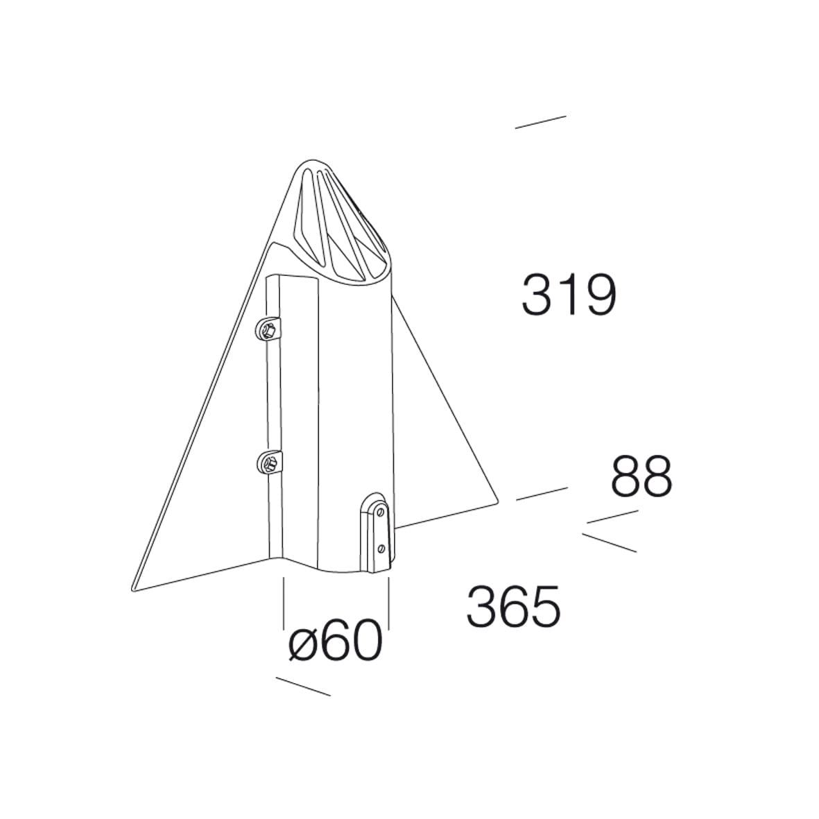 DISANO - DIS99121700 Attacco palo Þ60 - Meridiana