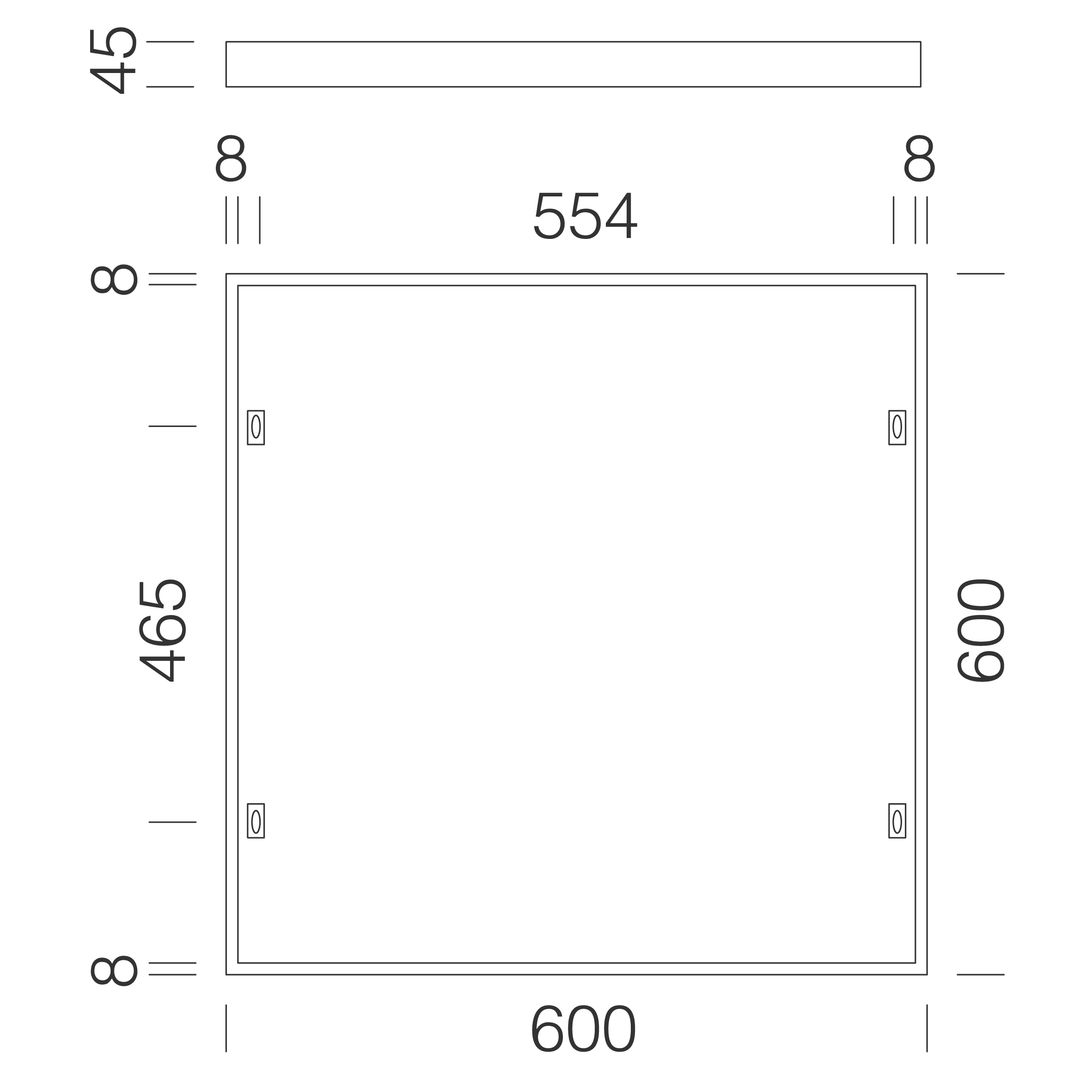 DISANO DIS99803100 CORNICE PLAFONE PANEL 595 BIANCO
