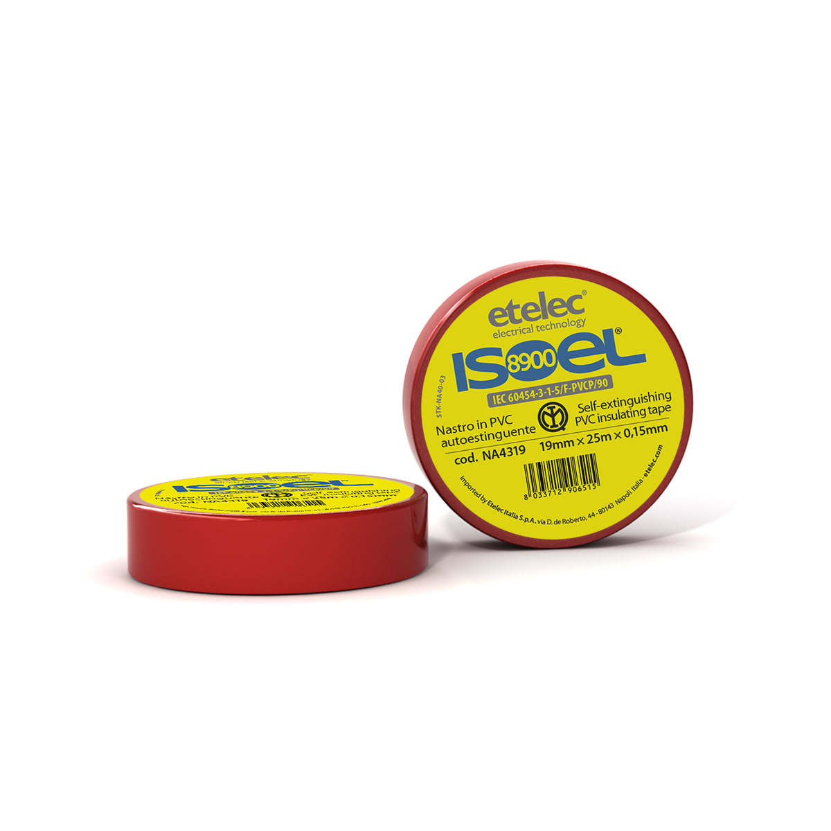 ETELEC ITALIA SPA ETLNA4315 NASTRO ISOLANTE 15MMX10MX0.15MM ROSSO
