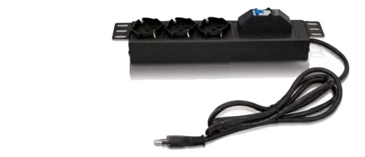 ITEM IT220615 BARRA AL. 10 CON 2 PRESE SCHUKO + INTER