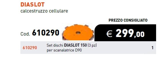 ELEMATIC SPIT ITP610290 DISCO DIASLOT 150