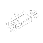 NOVALUX SPA - NOX105925.99 ? essere controllato sia tramite App CASAMBI sia da App TUYA con comandi vocali ALEXA (dispositivi ALEXA non forniti). Potenza assorbita 10W. Alimenta