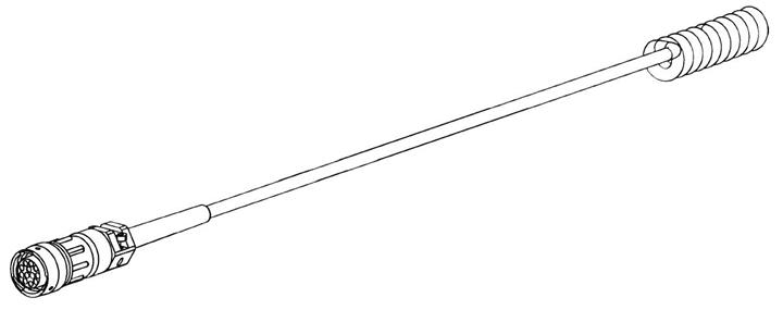 ABB SPA - ABB2TLA020003R6100 TK100S4 SPIRAL CABLE 10M PUR WITH CANNON