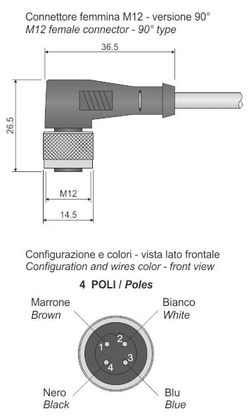 AECO SRL ACOCOC000019 MOD.14/4 M12 SL LC5
