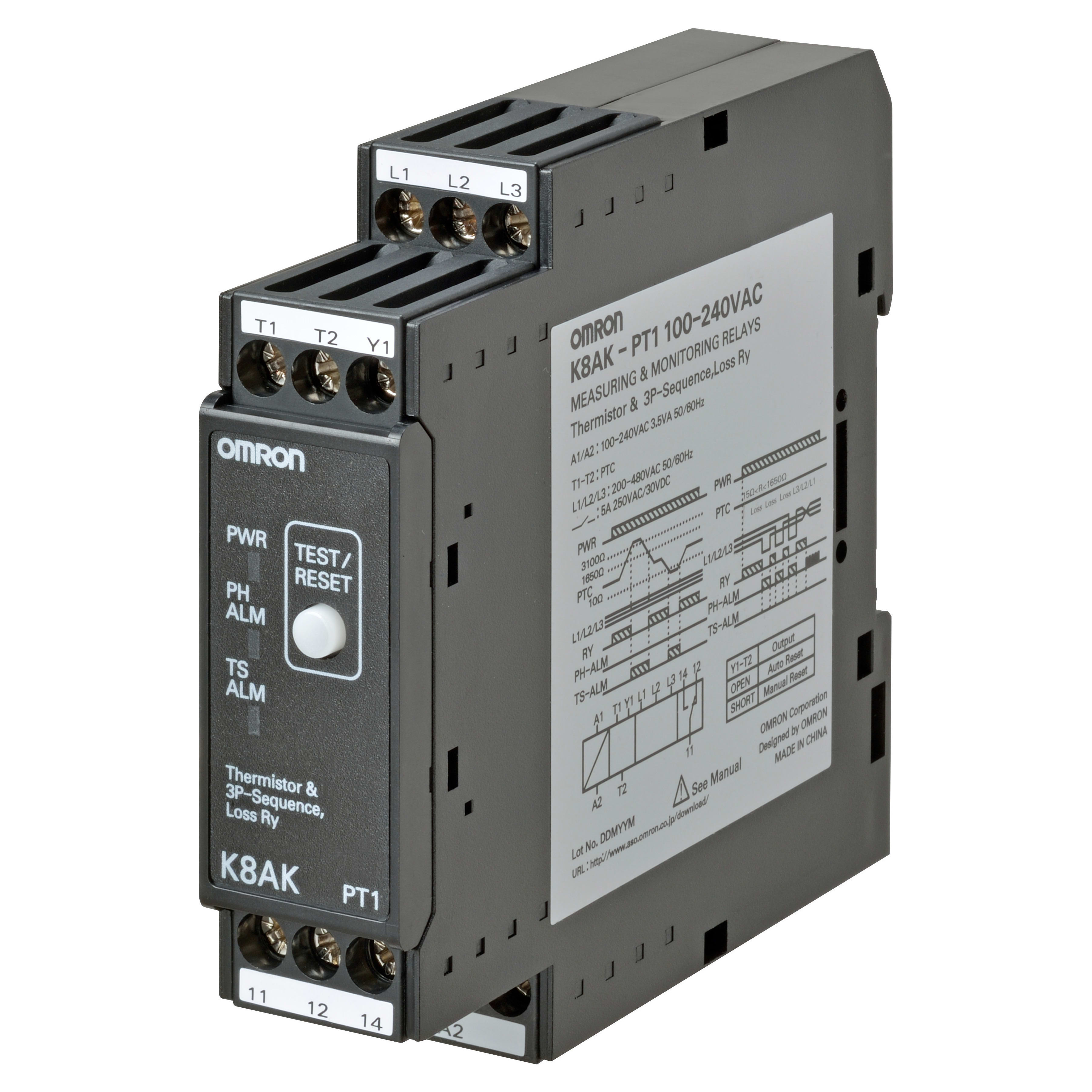 OMRON - OMRK8AKPT1100240VAC RELE-CONTR3FAS200/480VSEQUENZA FASE MANC