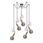 ROSSINI - RSSKAR005NOTS SOSPENSIONE 5 ELEMENTI NERA/OTTONE SATIN