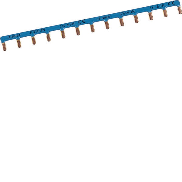 HAGER - HAGKB163N Kammschiene 1P Stift 10mm² 63A 13M blau