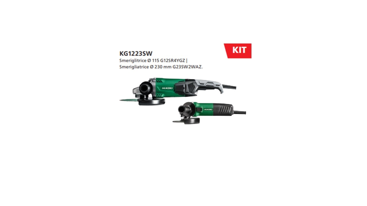 HIKOKI POWER TOOLS - HIAKG1223SW SET G12SR4 730/115+G23SW 2200/230