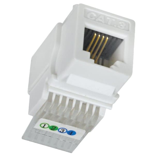 LINK4COM SRLS LK4KJRJ11UTPCAT3-WE Keystone jack RJ11 3 UTP white
