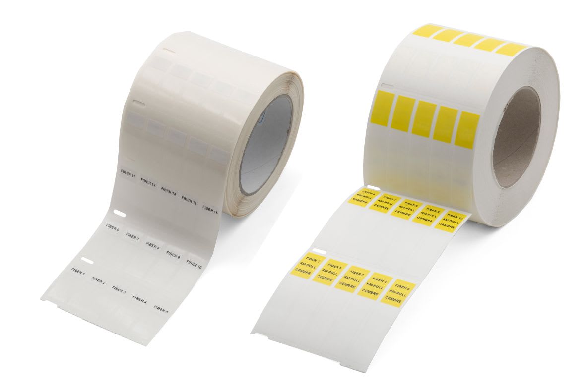 CEMBRE SPA - CEM58452-023N SEGN.KM ROTOLO AD.GIALLO 25X23 ØMAX.CAVO=14