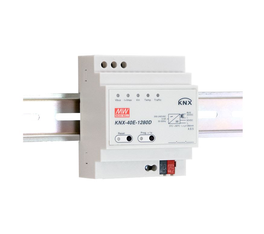 DIGIMAX SRL - DIXKNX-40E-1280D ALIMENTATORE DIN RAIL KNX 1280MA 40W