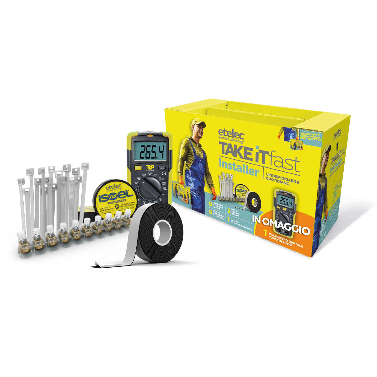 ETELEC ITALIA SPA ETLKT1081 FASCETTE, NASTRI, MORSETTI KIT + MULTIME