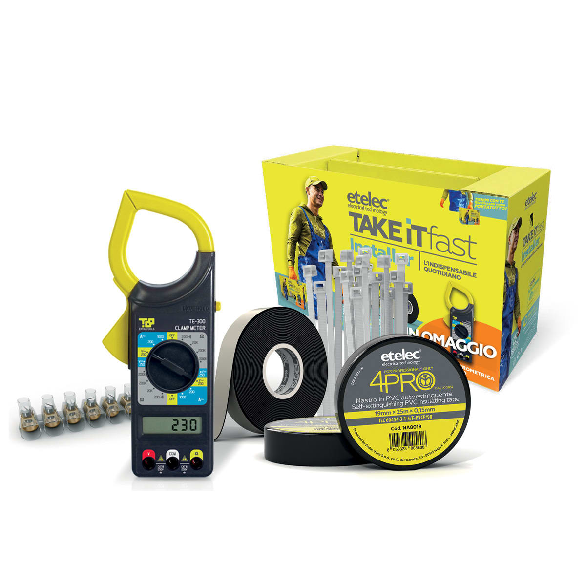 ETELEC ITALIA SPA ETLKT1083 ASSORTIMENTO ETELEC + PINZA AMPEROMETRIC
