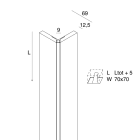 NOVALUX SPA - NOX1018A8.99 L-09: CORNER LINEARE OPALE 2M