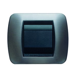 BTICINO - BTIL4802ACS LIVING INT - PLACCA 2P ACCIAIO SPAZZOLAT