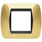 BTICINO BTIL4802OR LIVING INT - PLACCA 2 POSTI ORO VERO