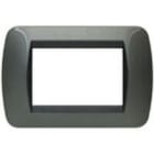 BTICINO BTIL4803AC LIVING INT - PLACCA 3 POSTI ACCIAIO SCUR