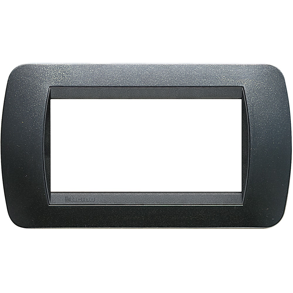 BTICINO BTIL4804PA LIVING INT.- PLACCA 4P PLASTICA ACCIAIO