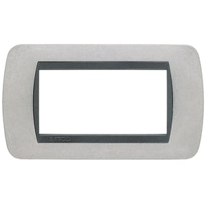 BTICINO BTIL4804TC LIVING INT - PLACCA 4 POSTI TITANIO CHIA